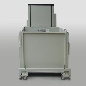 A mobile vertical platform lift to temporarily access various platforms and stages.