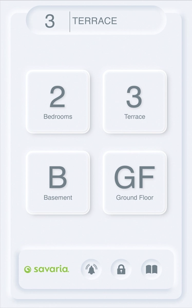 Simple white and gray theme for cab operating panel.