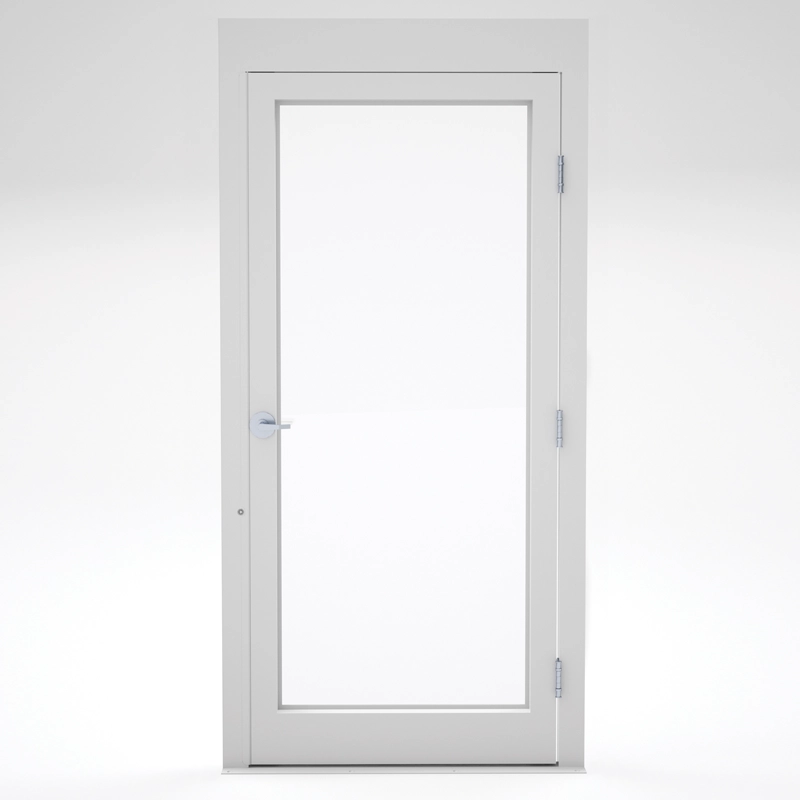 Aluminum frame door option for vertical platform lift.