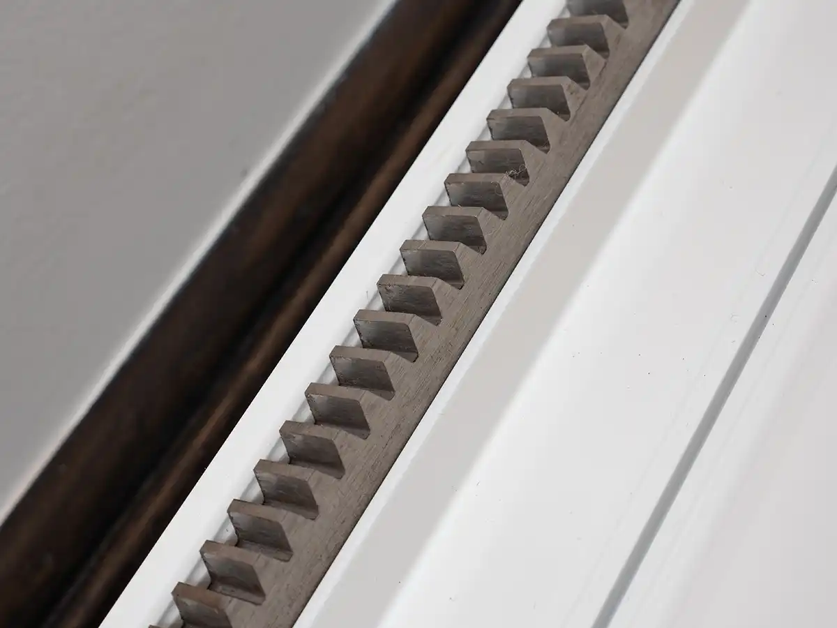 Close-up of the Savaria K2 Plus stair lift rail