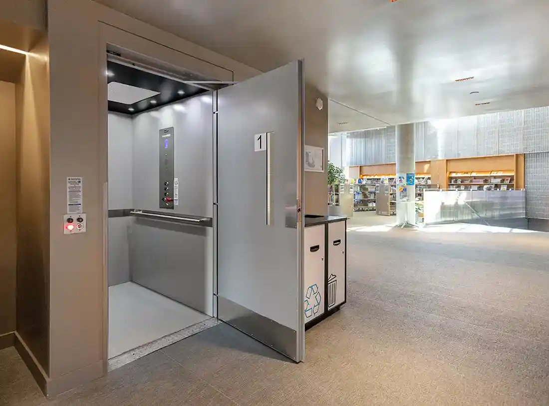 Savaria Prolift in a library from ElectroEase Stair Lifts